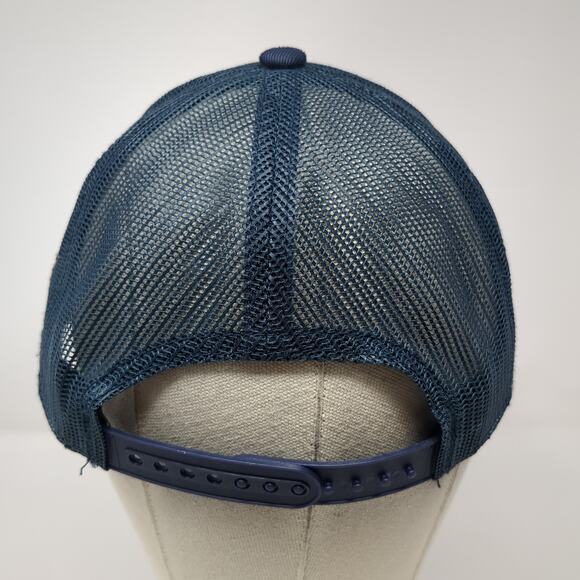 Wrangler Snapback Trucker Hat Blue One Size Mesh Back Embroidered - Picture 6 of 10